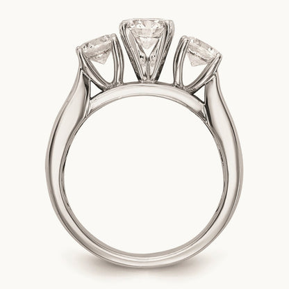Peg Set 3-Stone Engagement Ring Mounting