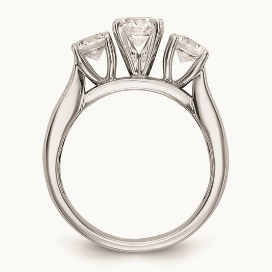 Peg Set 3-Stone Engagement Ring Mounting