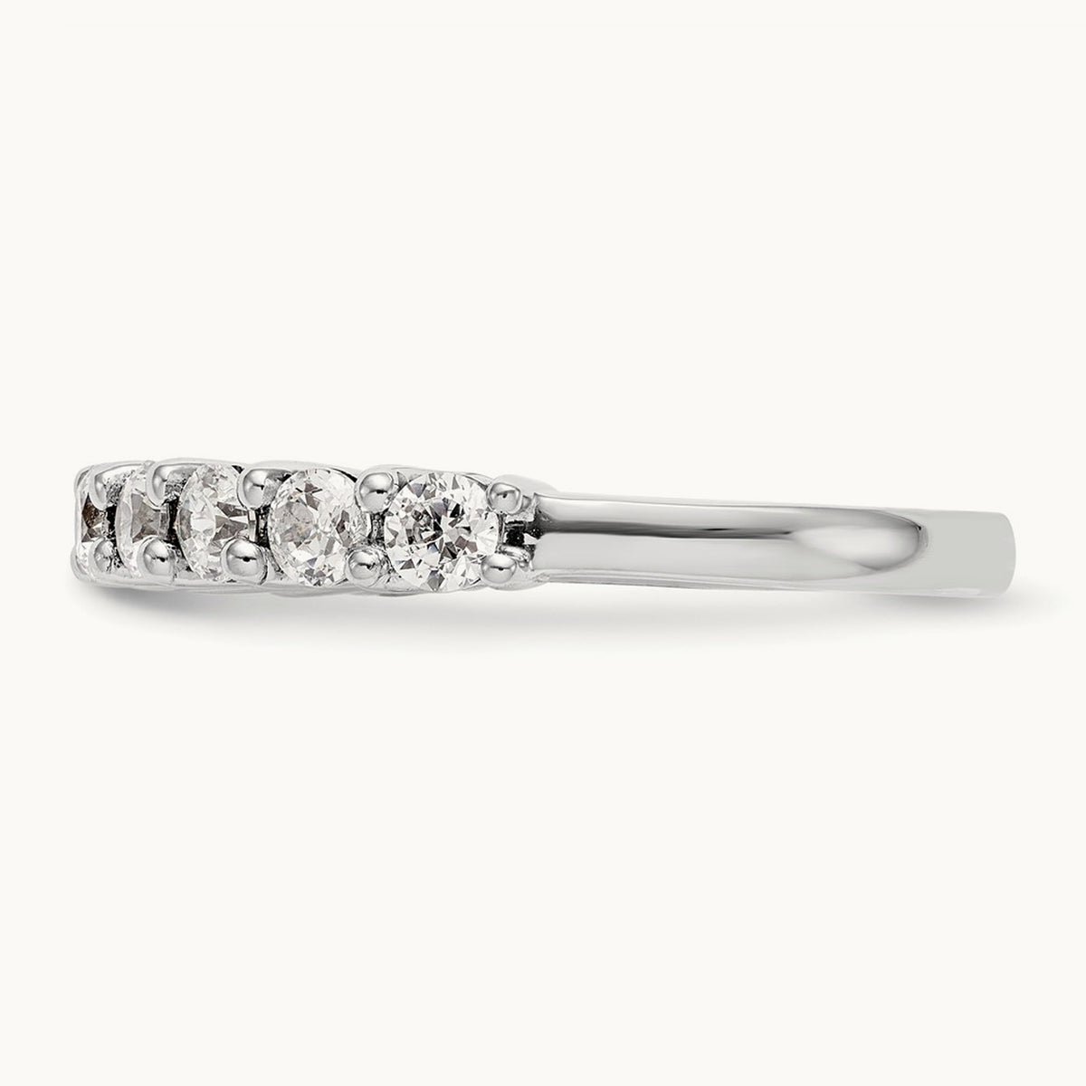 9-Stone Diamond Band, 14K White Gold
