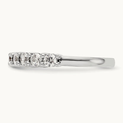 9-Stone Diamond Band, 14K White Gold