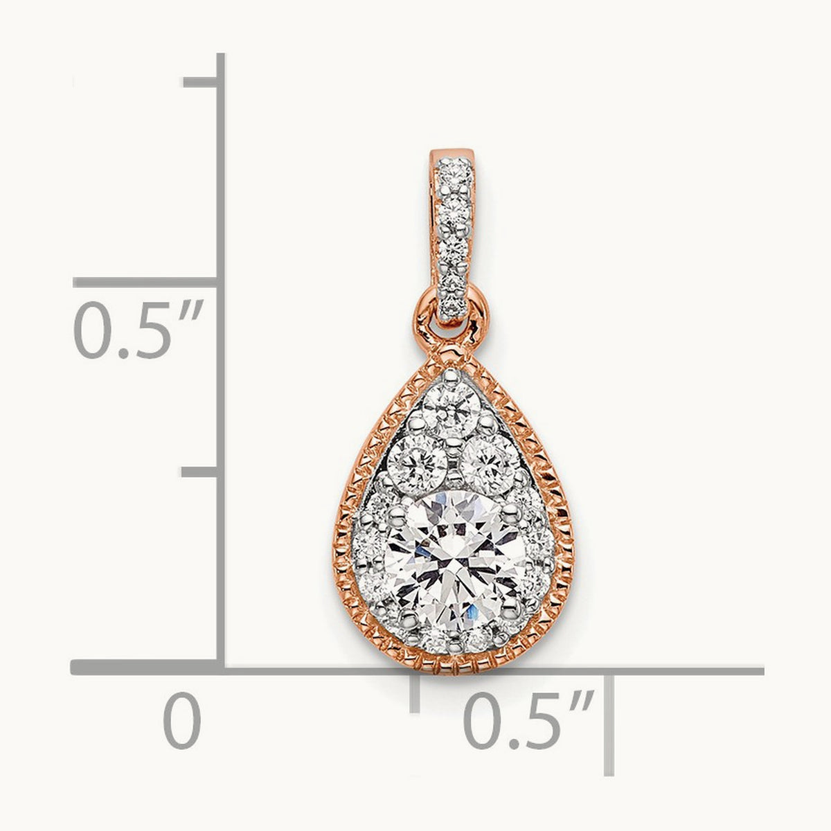 Teardrop Dangle Pendant, 0.50 ct tw Lab-Grown Diamond