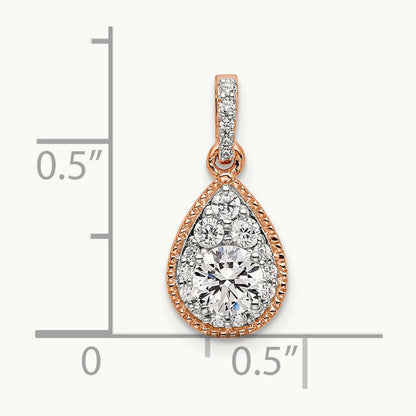 Teardrop Dangle Pendant, 0.50 ct tw Lab-Grown Diamond
