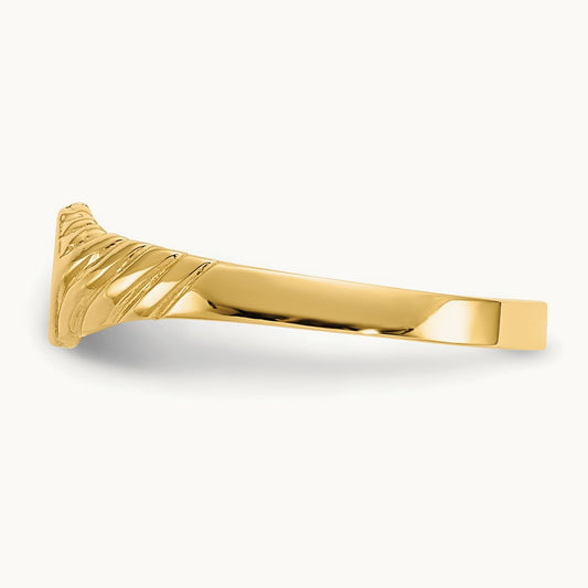 Child's Fancy Signet Ring, 14K