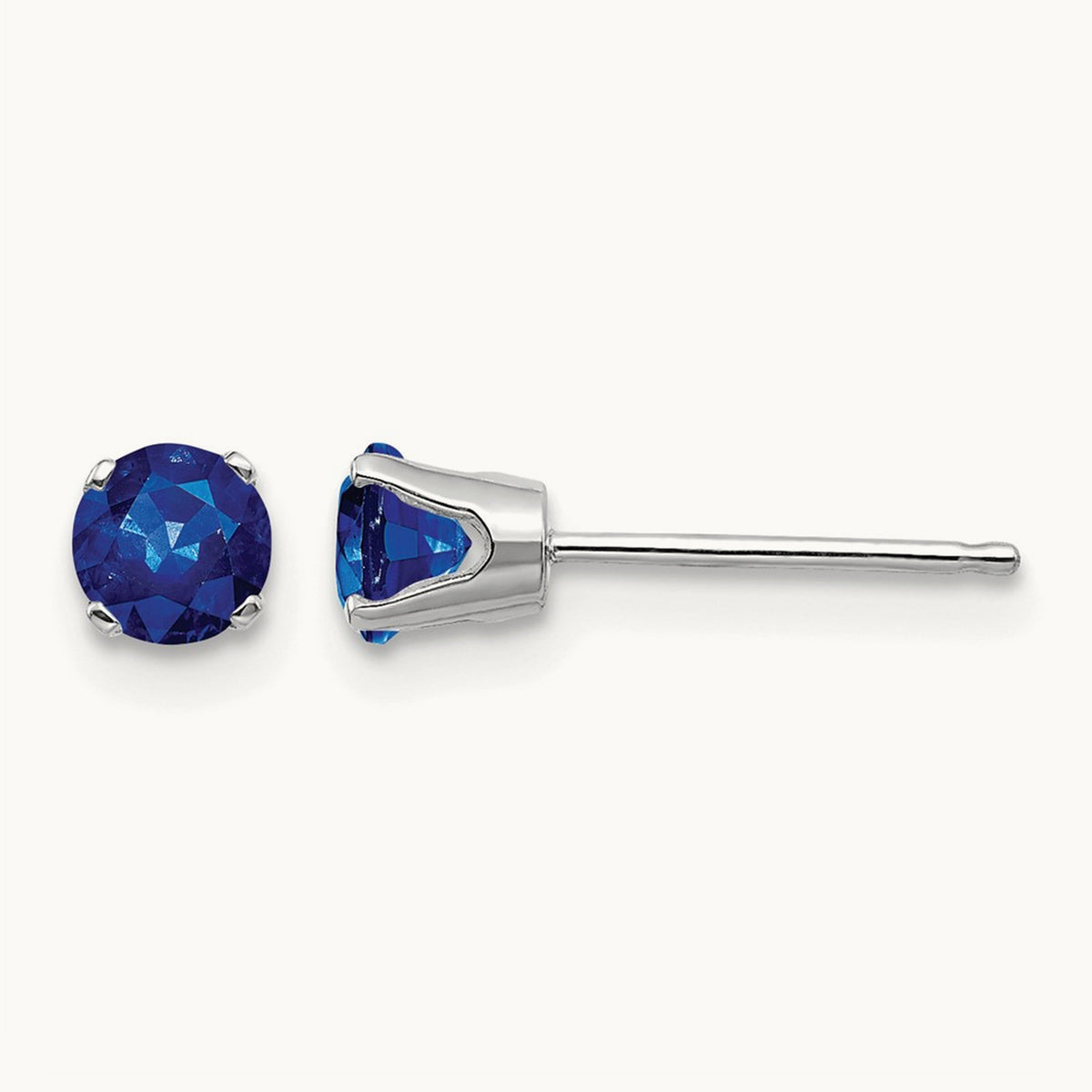 Sapphire Stud Earrings — 4mm