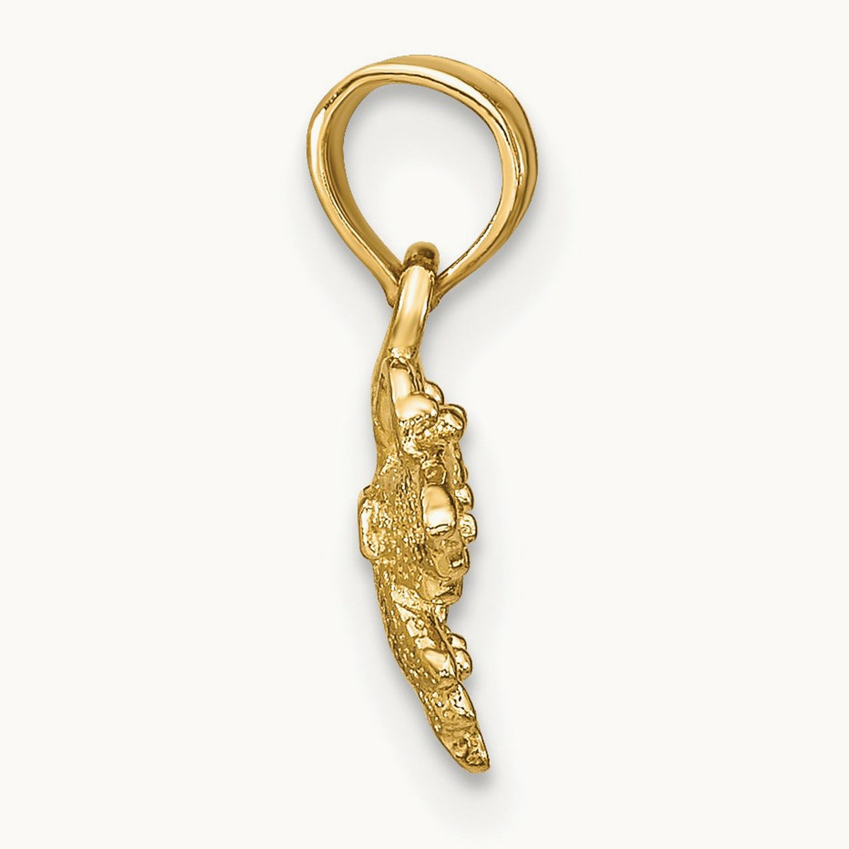 Textured Mini Butterfly Charm — 14K Yellow Gold