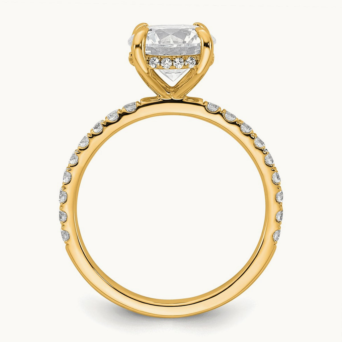 Round Solitaire Engagement Ring, 1.25-3.50 ct tw Lab-Grown Diamond — 14K Yellow Gold, 7 (2)