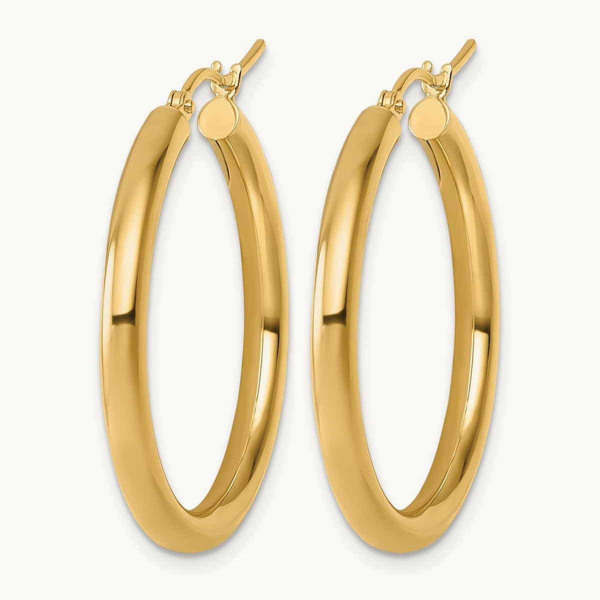 Polished Hinged Hoop Earrings, 10K — Leslie's