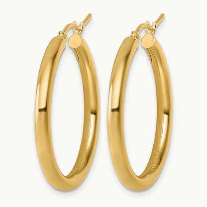 Polished Hinged Hoop Earrings, 10K — Leslie's