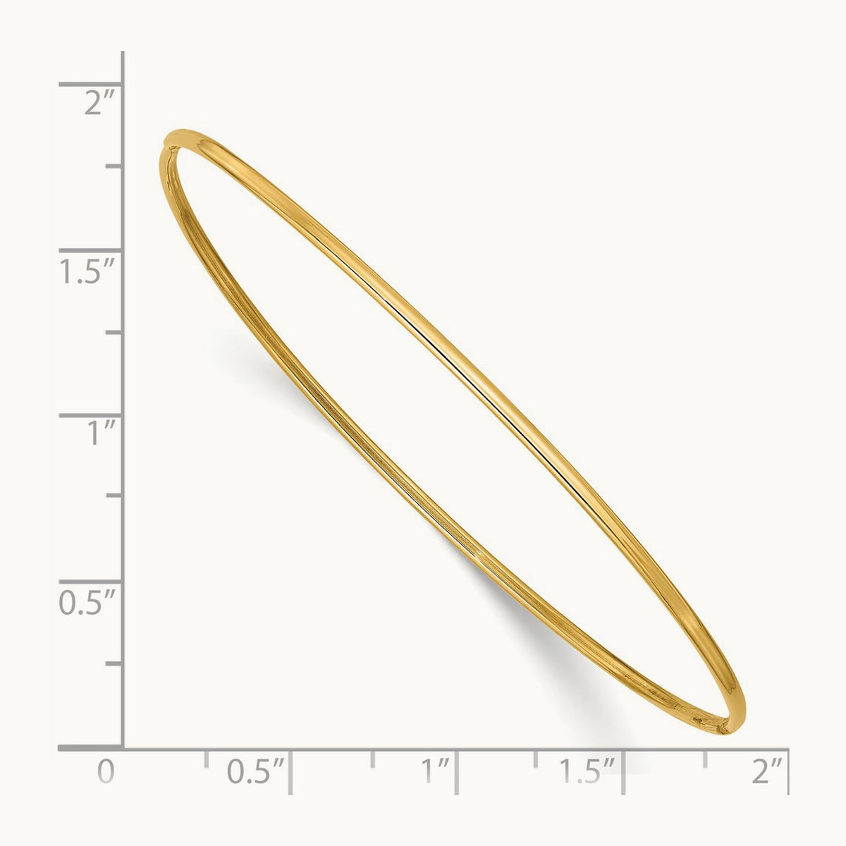 Polished Slip-on Bangle Bracelet — 14K Yellow Gold
