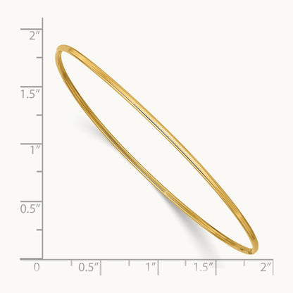 Polished Slip-on Bangle Bracelet — 14K Yellow Gold