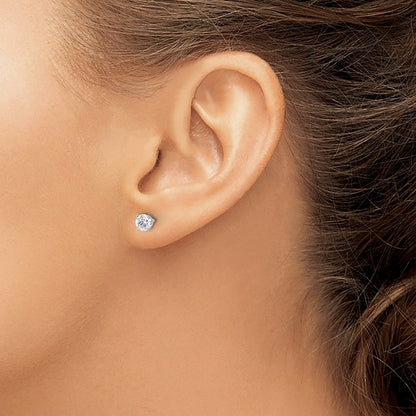 Diamond Stud Push-on Post Earrings — 0.70 ct tw