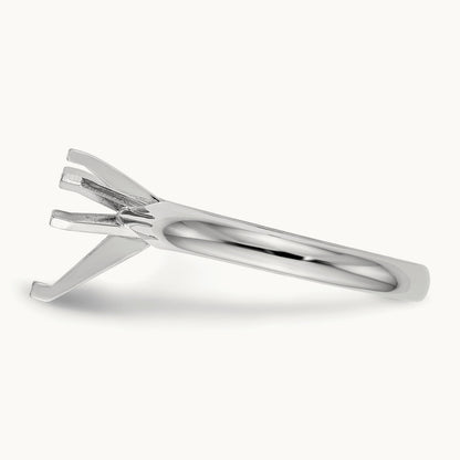 2ct. Tulip-Head Comfort-Fit Pear Solitaire Mounting, 14K White Gold