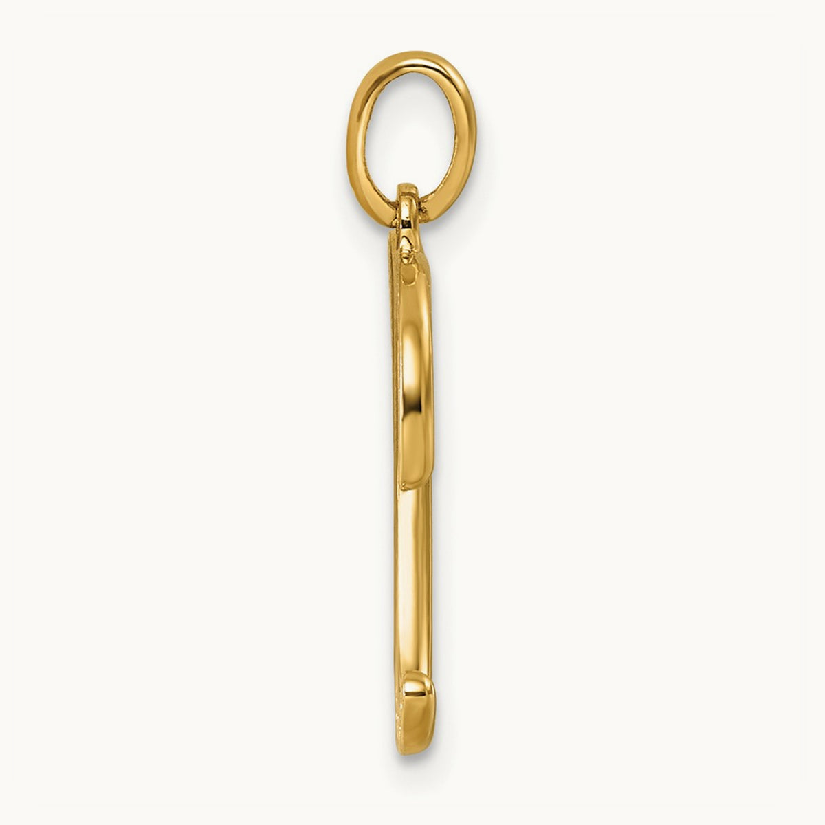 Fancy Letter N, 14K Yellow Gold