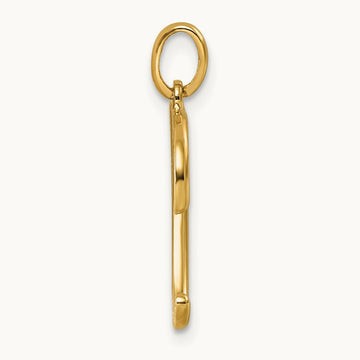 Fancy Letter N, 14K Yellow Gold