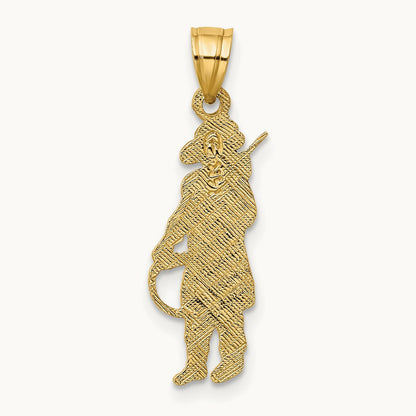 Fireman w/Hose Charm, 14K