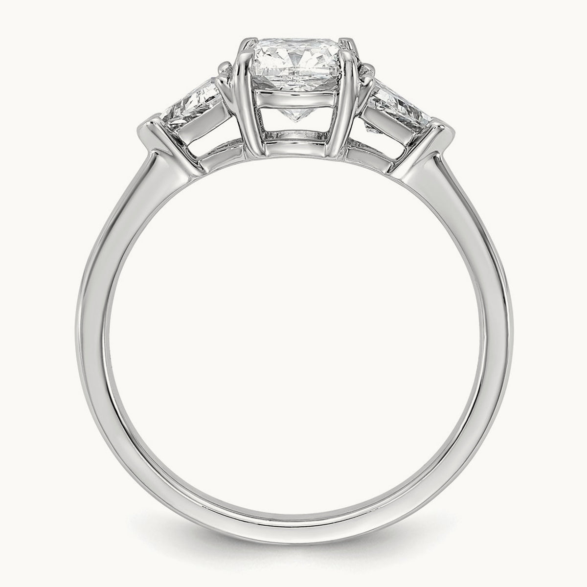 Triangle Cushion Semi-Mount Engagement Ring, 0.50-1.00 ct tw Lab-Grown Diamond — 1/2 ct, 14K White Gold