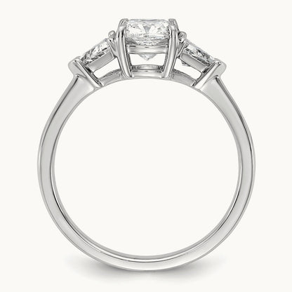 Triangle Cushion Semi-Mount Engagement Ring, 0.50-1.00 ct tw Lab-Grown Diamond — 1/2 ct, 14K White Gold