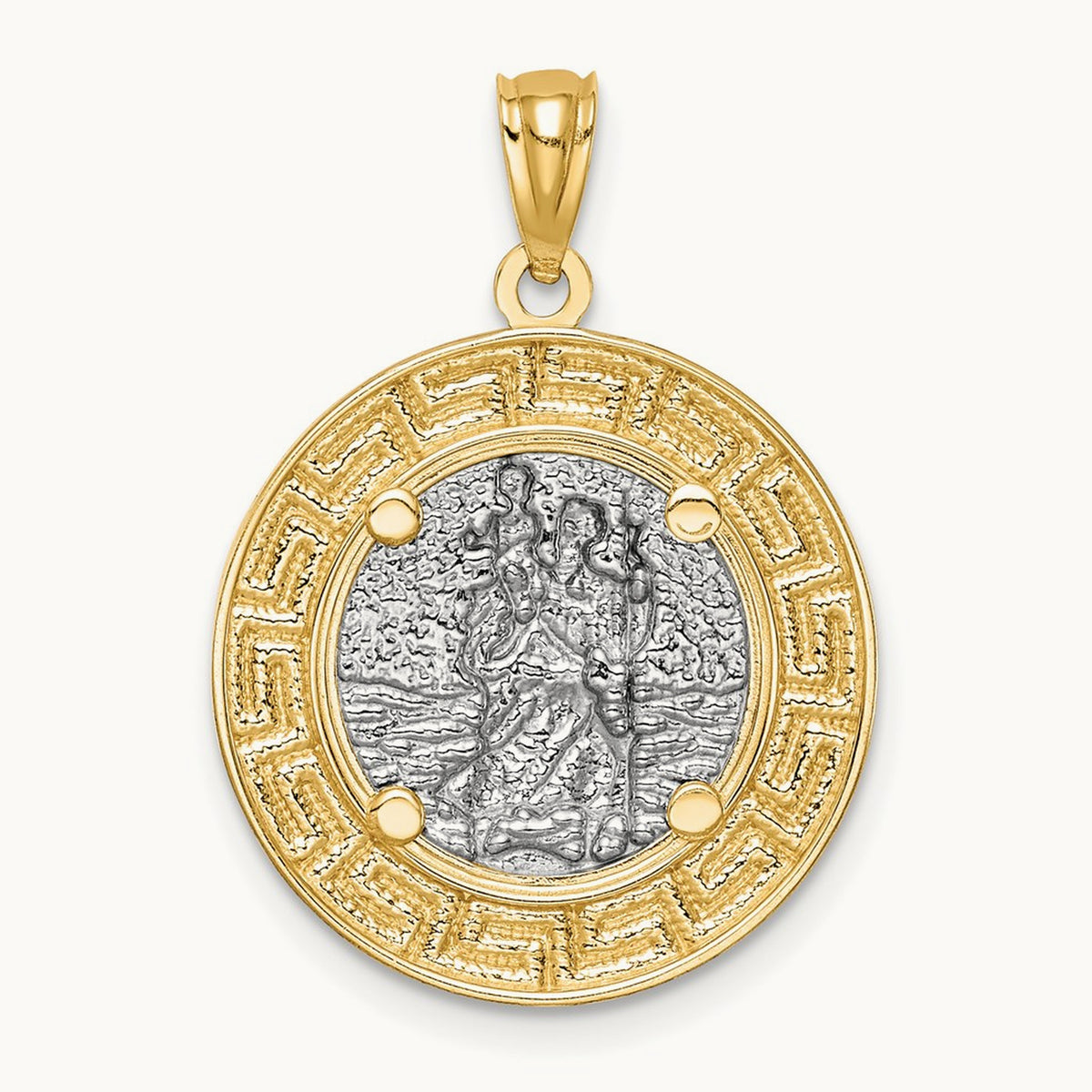 St. Christopher Medal with rhodium — 24.8mm
