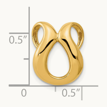 Fits up to Regular/4mm Fancy Fancy Omega Slide, 2mm, 14K