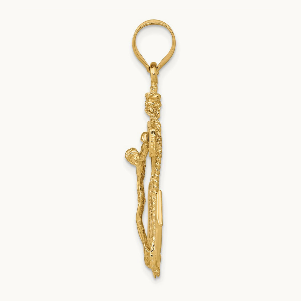 Mariners Cross Pendant — 14K Yellow Gold, 36mm
