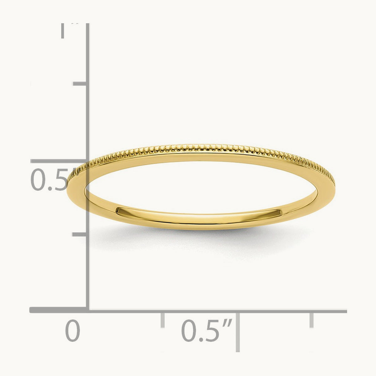Milgrain Stackable Band — 10K Yellow Gold