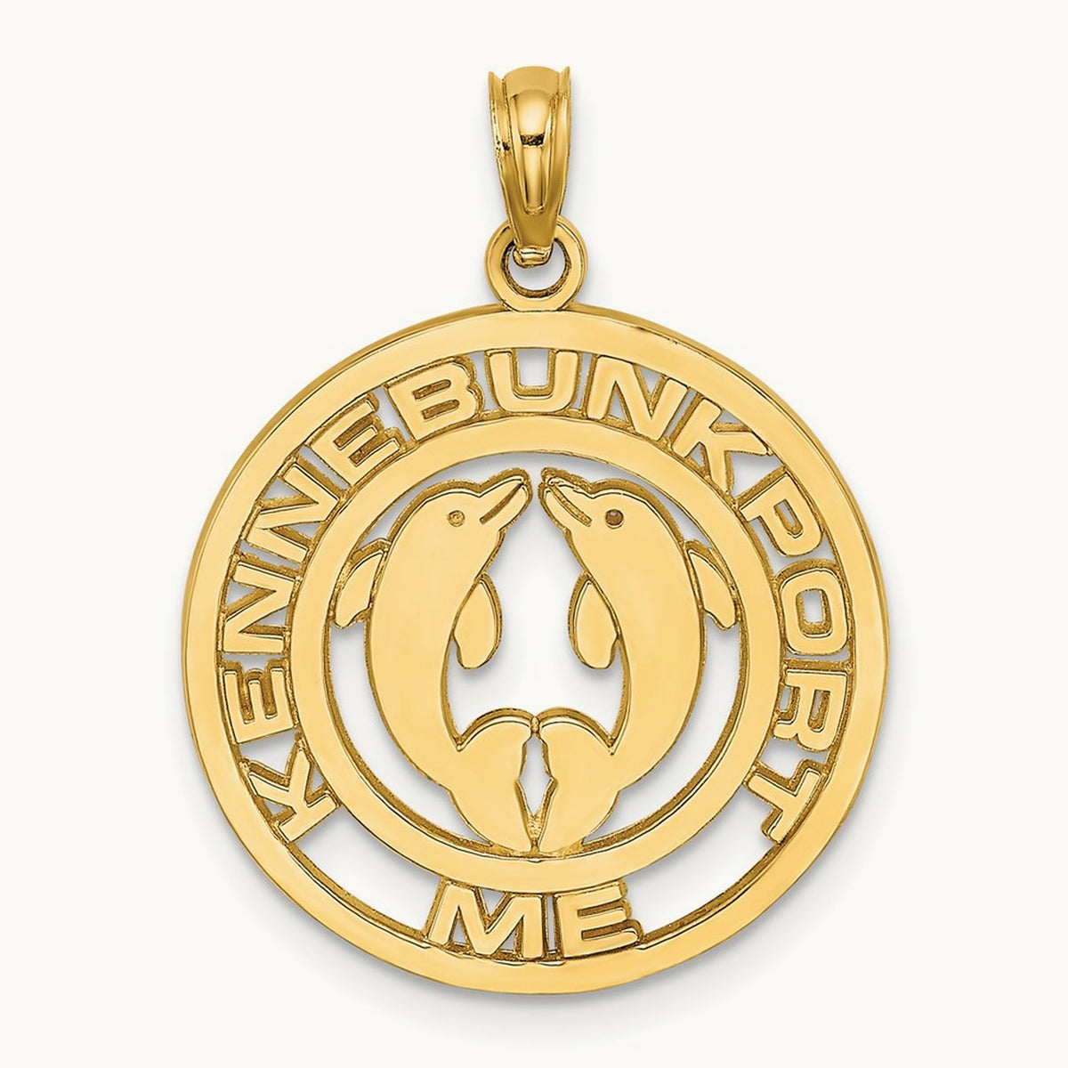 KENNEBUNKPORT Dolphins Charm, 14K