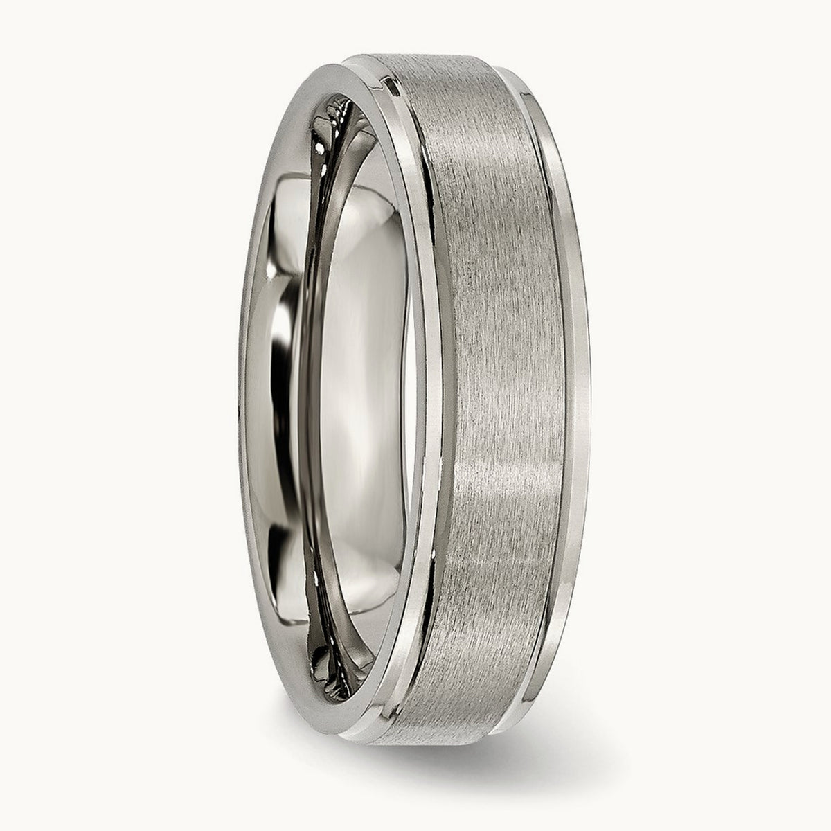Brushed Center Ridged Edge Band — photo set