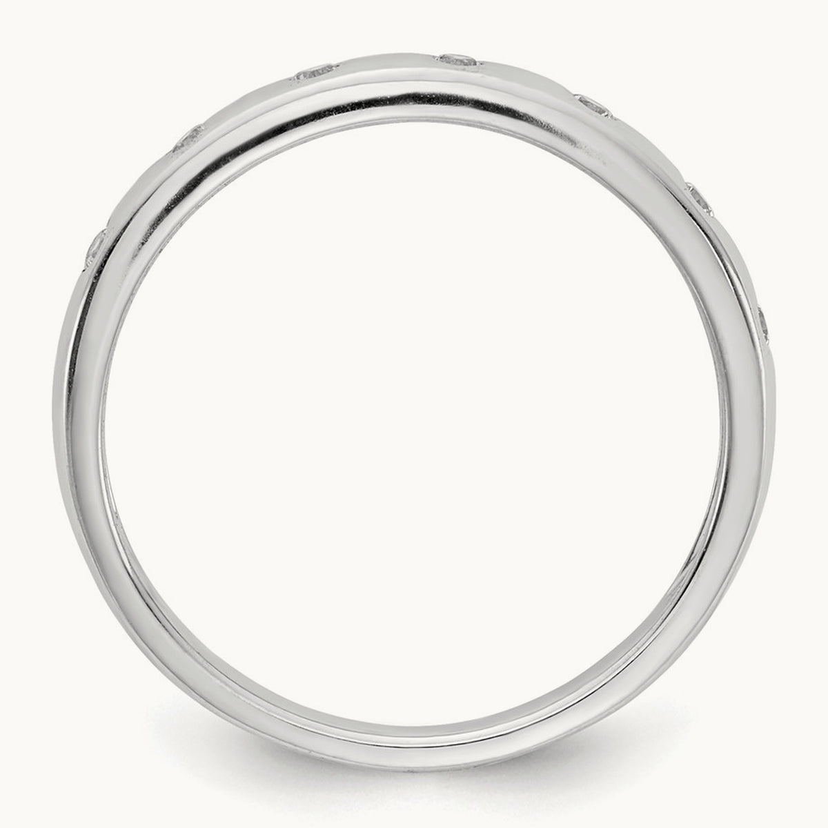 7-stone Diamond Band, 14K White Gold