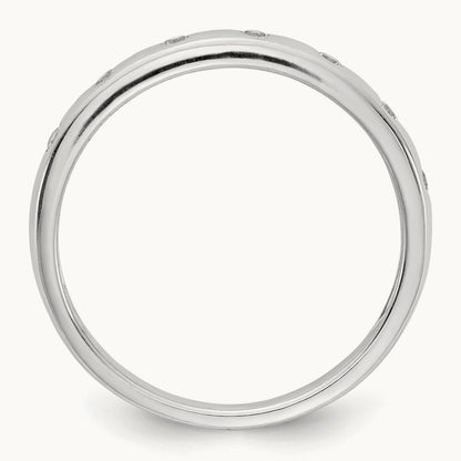 7-stone Diamond Band, 14K White Gold