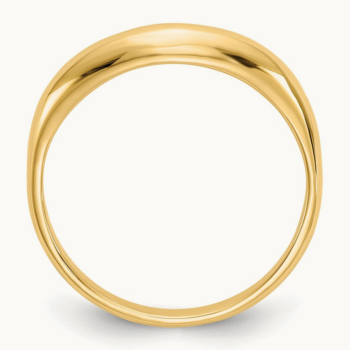 Polished Stackable Wave Ring, 14K