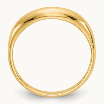 Polished Stackable Wave Ring, 14K