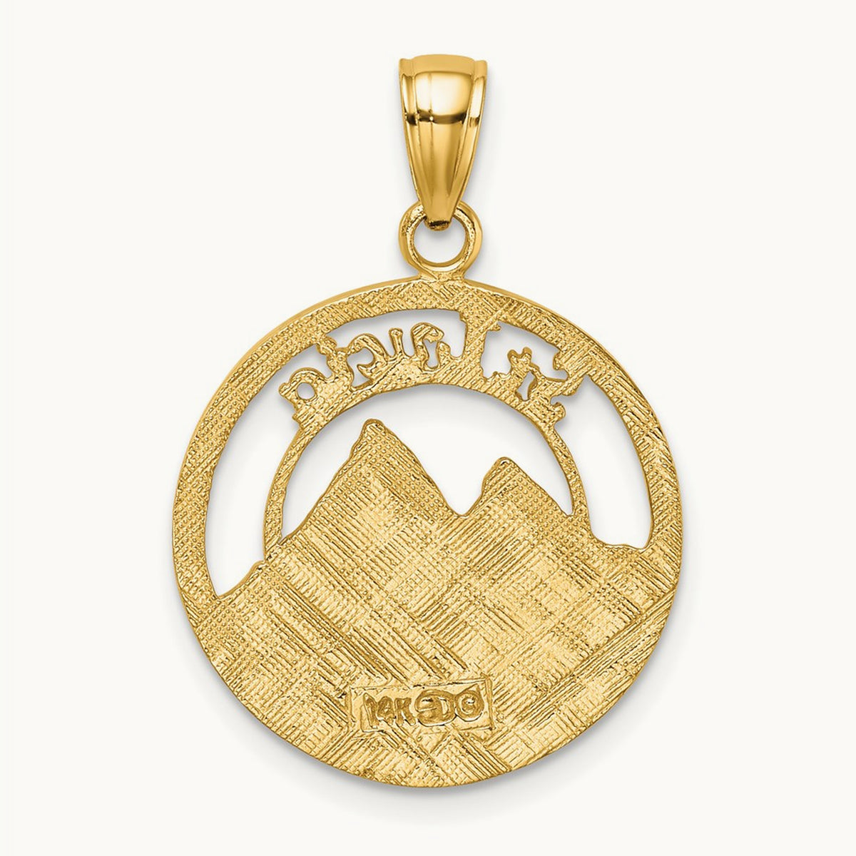ST. LUCIA Twin Pitons Charm, 14K
