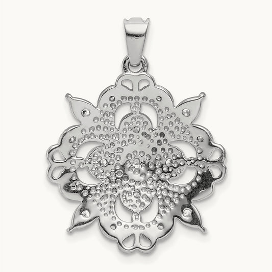 Filigree Pendant, 0.25 ct tw Lab-Grown Diamond
