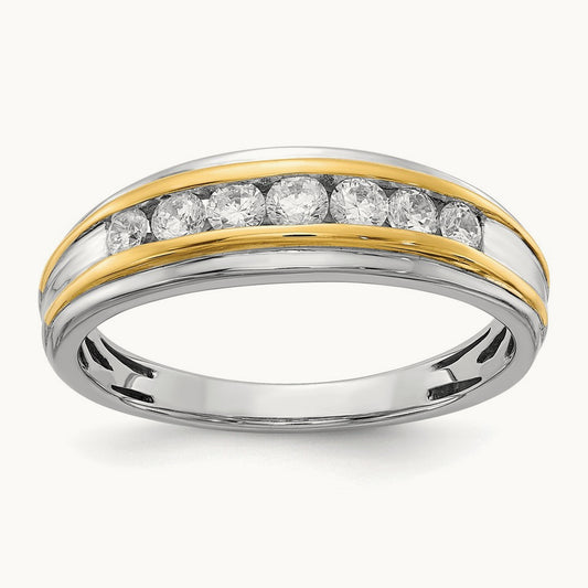 And Yellow Gold Men's Ring, 0.50 ct tw