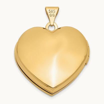Domed Heart Family Locket, 14K