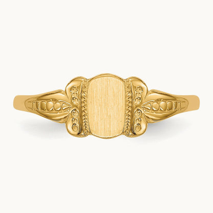 Childs Signet Ring, 14K