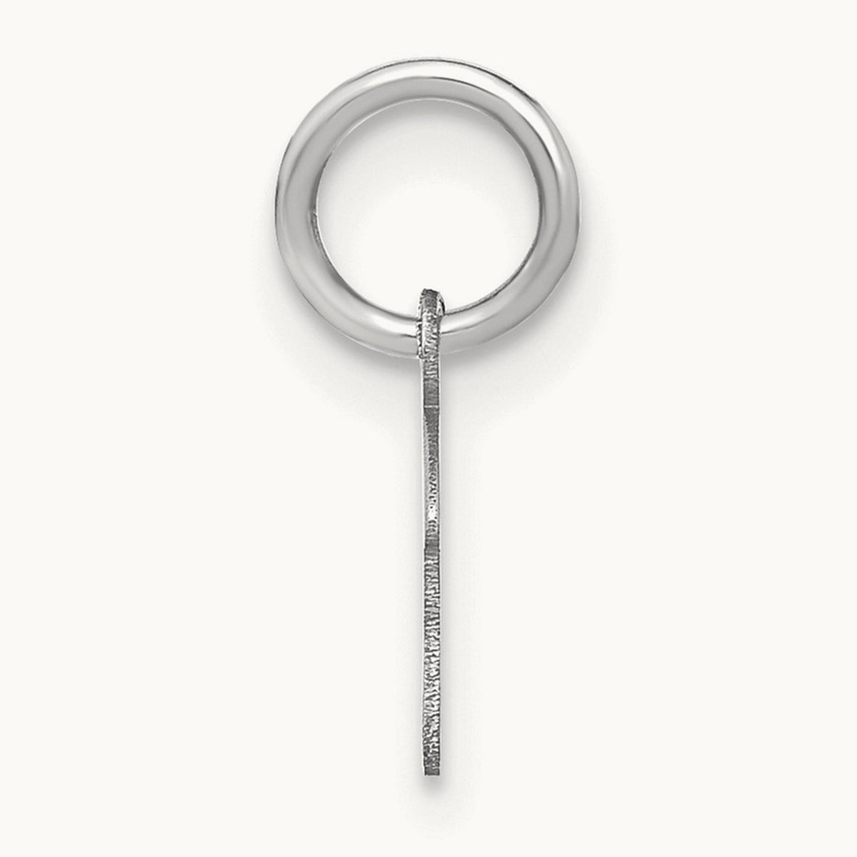 Upper case Initial Charm — 14K White Gold, F