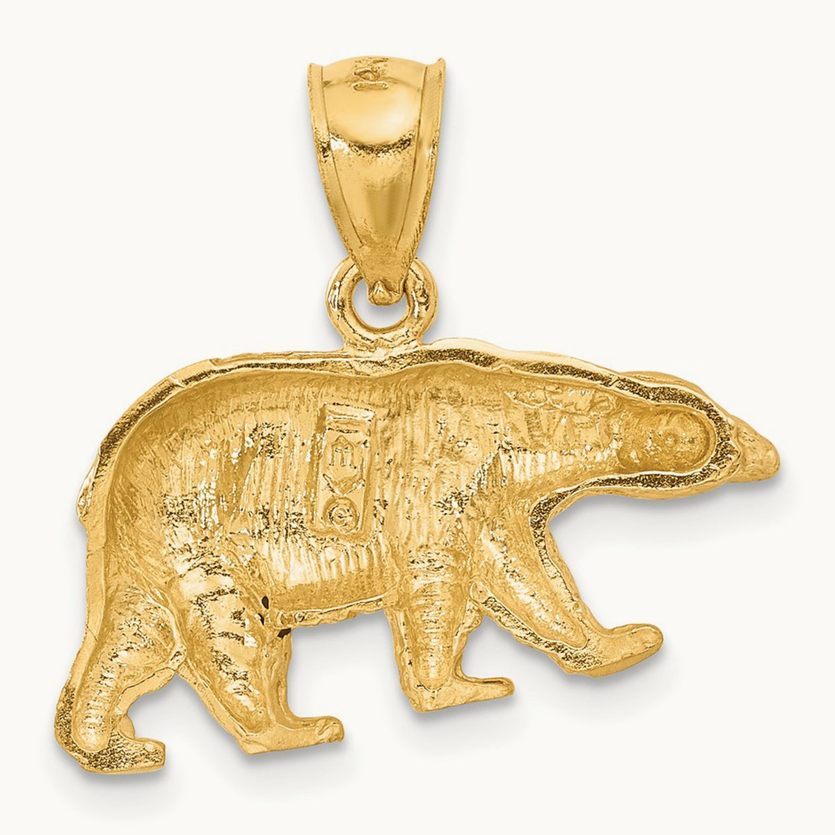 Diamond-cut Bear Pendant — 18.5mm