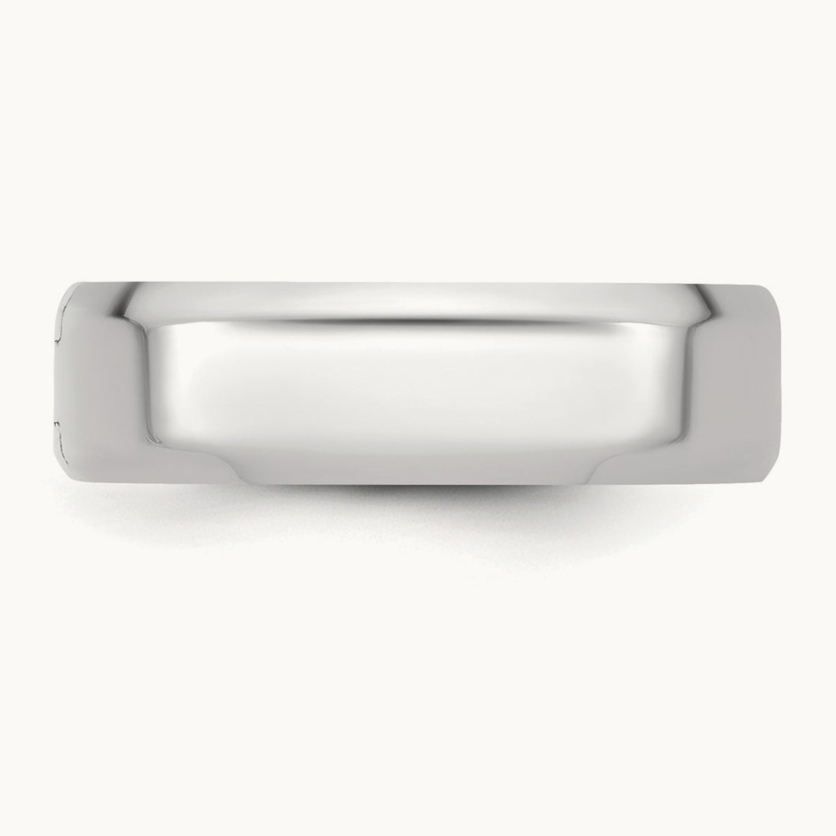 CLIQ Hinged Beveled Edge Wedding Band, 6mm, 14K White Gold