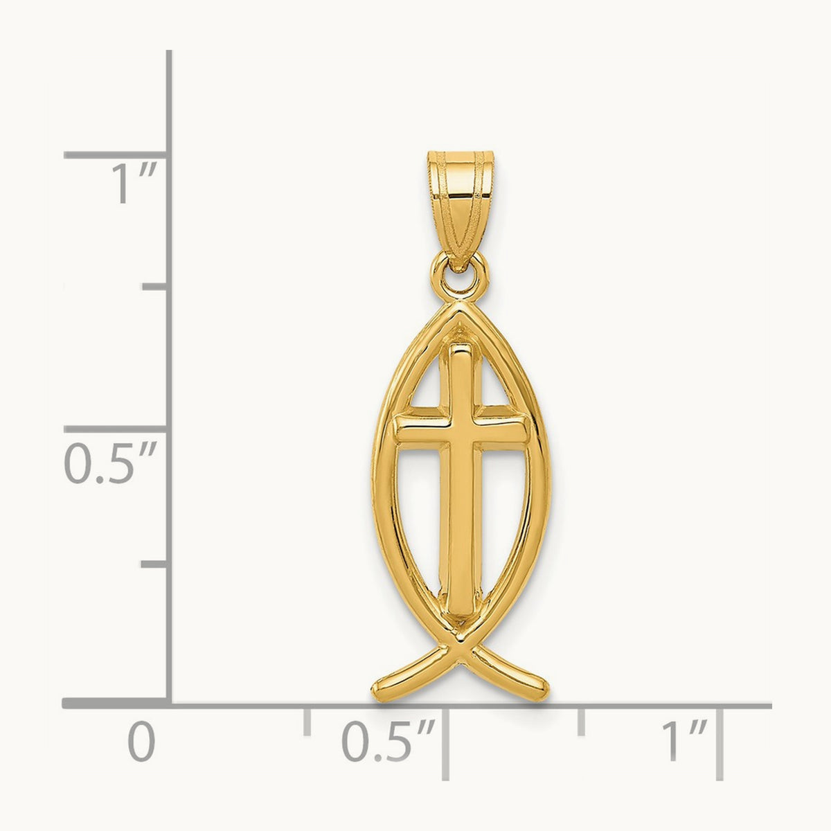 Ichthus Fish Pendant — 26mm