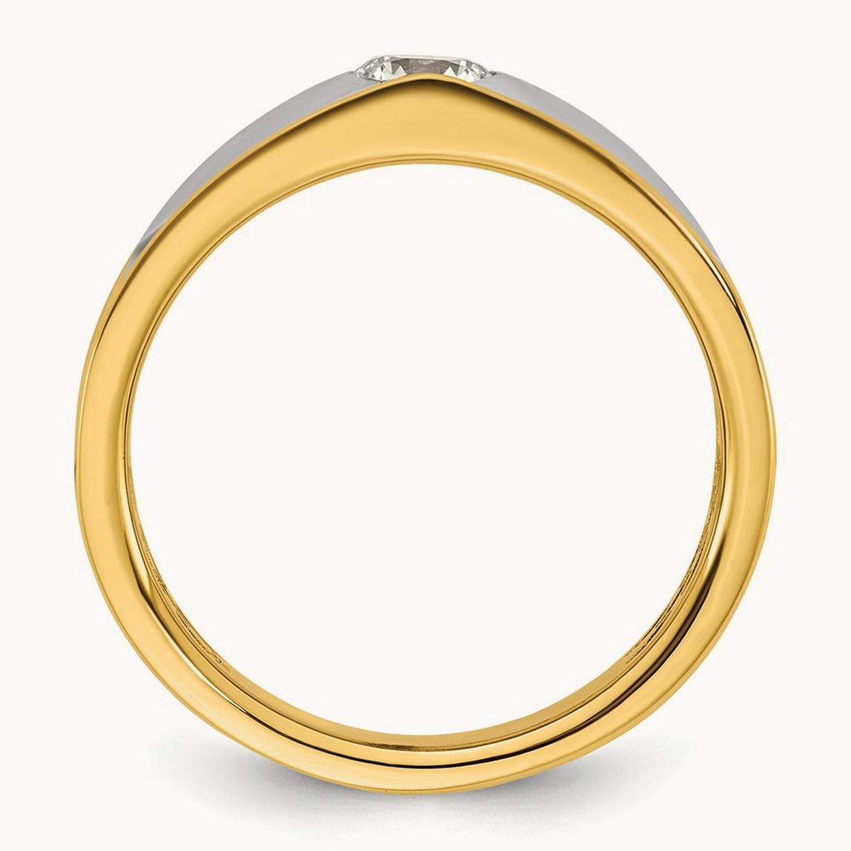 Setting: with White Rhodium IB Goodman Men's Diamond Ring Mounting, 14K Gold — 14K Yellow Gold