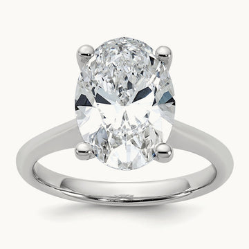 Oval 8X Ring, 4.00 ct tw Lab-Grown Diamond — 14K White Gold