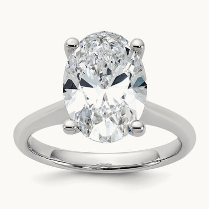 Oval 8X Ring, 4.00 ct tw Lab-Grown Diamond — 14K White Gold