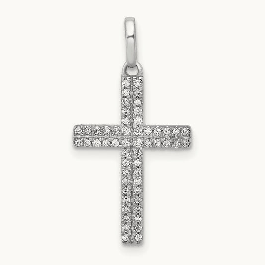 1/6ct. Diamond Cross Pendant — photo set
