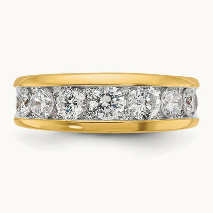 IBGoodman Men's Polished 1.5ctw Diamond Ring, 14K with White Rhodium