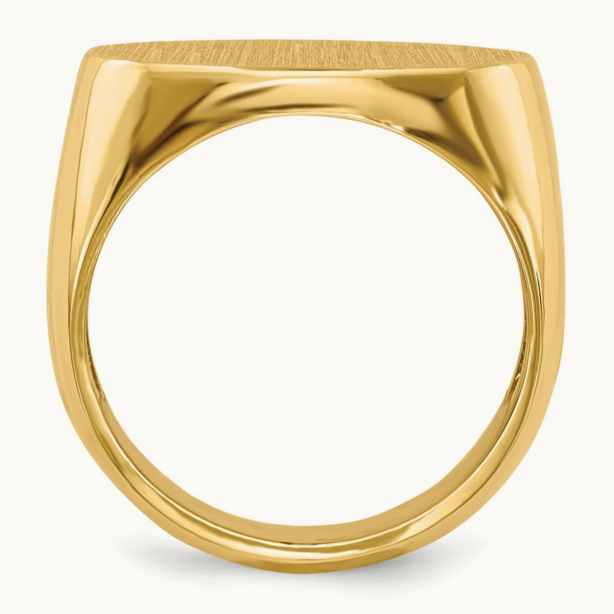 Open Back Mens Signet Ring — photo set