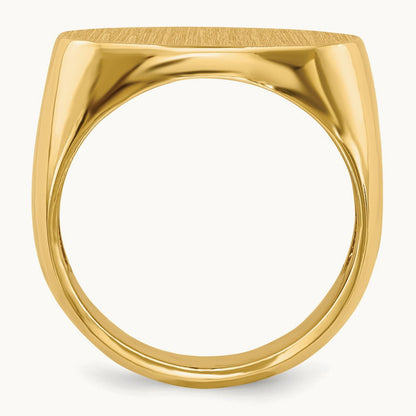 Open Back Mens Signet Ring — photo set