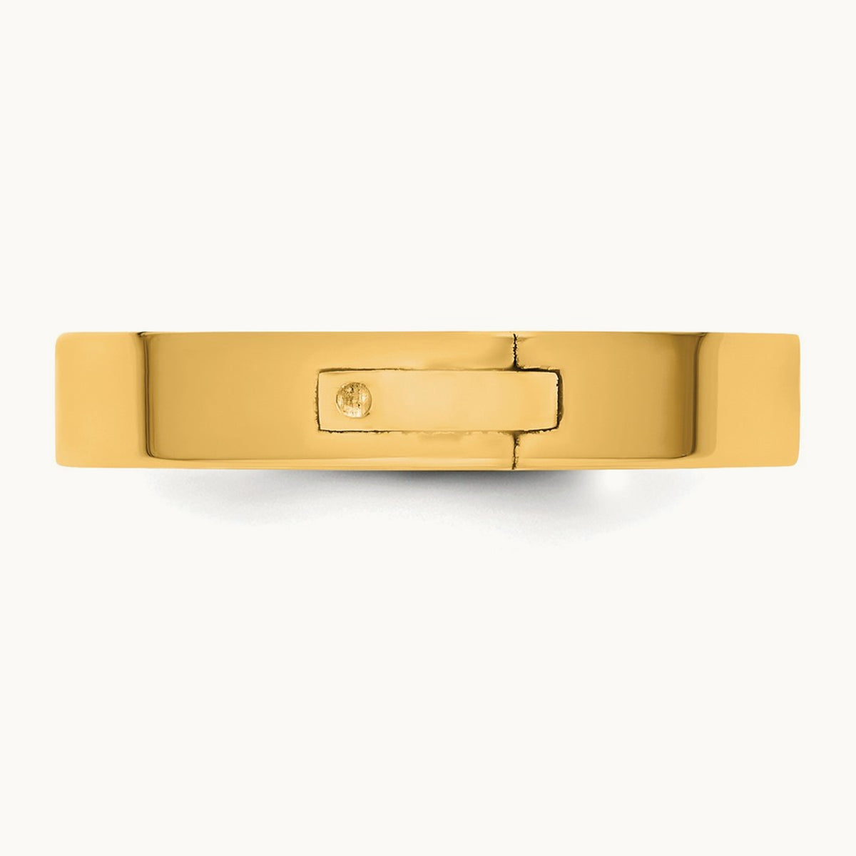 CLIQ Hinged Flat Wedding Band, 4mm, 14K Yellow Gold