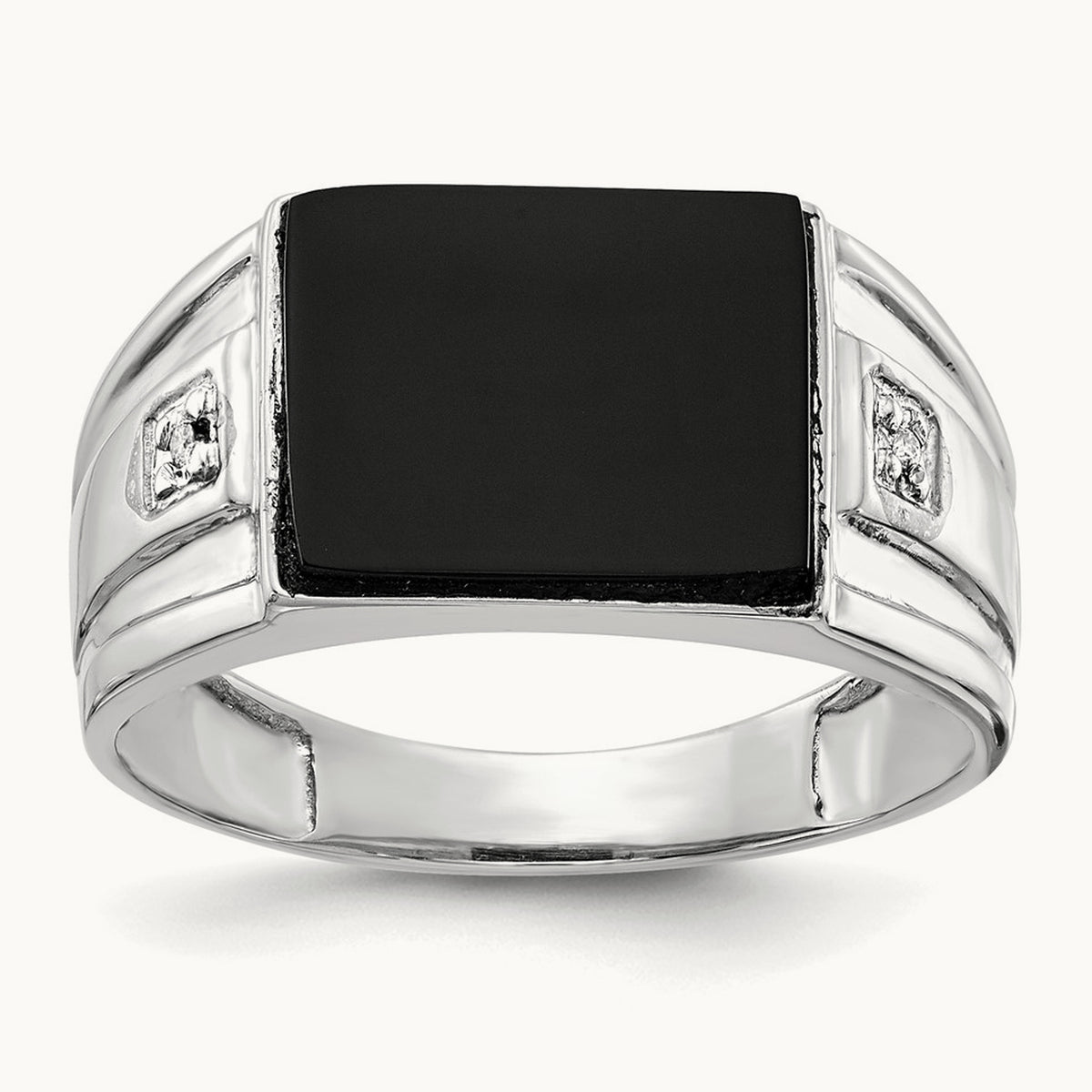 AA Diamond men's ring, 14K White Gold