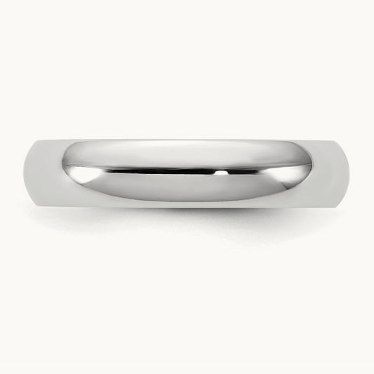 Standard Comfort Fit Band, 4.5mm, 10K White Gold